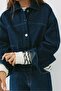 Boxy kesim denim ince ceket - 7
