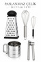 5-Piece Stainless Steel Kitchen Utensil Set – Grater, Flour Sifter, Garlic Press, and 2-Piece Whisk Set