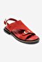 Cruel Red Suede Genuine Leather Women's Sandals - 3