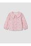 Ozmarka New Season Pink Baby Collar Bow Patterned Baby Girl Shirt - 2