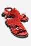 Cruel Red Suede Genuine Leather Women's Sandals