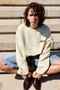 Yıldız grafikli kısa sweatshirt