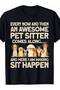 تي شيرت مضحك للجنسين من Sitter Dog Babysitting Pet Sitting - 2