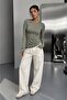 Soft Touch Finger-Loop Long Sleeve Basic Blouse St3439 - 2