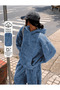 Wash Patterned Basic Baggy 3 Thread Tracksuit Set - 2