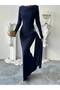 NOVA Maxi Elbise 3079 - Lacivert - 6