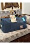Old Cotton Cargo Genuine Leather Detailed Canvas Travel and Sports Bag Blue / Navy Blue