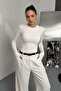 Soft Touch Finger-Loop Long Sleeve Basic Blouse St3439