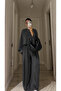 Anthracite Bat Sleeve Detailed Trousers Set - 4025