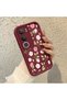 Vivo Y19S 4G/Y19S Pro Compatible Soft Silicone Case with Burgundy Background Rose Flower Pattern