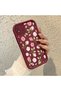 Realme C20/C20A Compatible Bordo Background Rose Flower Pattern Soft Silicone Shock Resistant Case