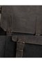 Black Leather Detailed Canvas Backpack with Laptop Compartment 35X29X12 cm - 7