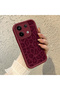 Poco X6 Compatible High Quality Burgundy Leopard Print Soft Silicone Protective Case