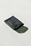 Men's Wallet Genuine Leather Handmade Card Holder with Cash Compartment Dark Green - 6