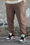 Men's Regular Sweatpants with Elastic Cuffs, 3 Thread Count, Ribbed, Winter Style - 6