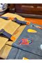 Old Cotton Cargo Genuine Leather Detailed Patched Canvas Backpack Khaki / Blue - 3
