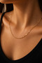 Gold Paperclip Chain Stainless Steel Women's Necklace