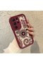Samsung Galaxy S22 Ultra Compatible Retro Ethnic Floral Print Shock-Absorbing Daily Protective Case
