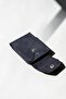 Men's Wallet Genuine Leather Handmade Card Holder with Cash Compartment Navy Blue - 5