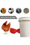 8 chicken waterers with drill bit, red. - 4
