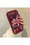 Tecno Spark Slim/Pova Slim Compatible Stylish Burgundy Frame Nostalgic Peony Pattern Daily Use Case
