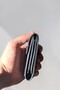 Men's Wallet Genuine Leather Handmade Card Holder with Cash Compartment Black - 8
