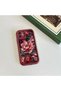 Mi 12 Lite Compatible Stylish Burgundy Frame Nostalgic Peony Pattern Daily Use Protective Case - 5
