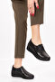 Genuine Leather Padded Sole Comfortable Daily Shoes Esfa.4003 Black - 6