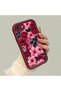 iPhone 7/8/Se 2020 2022 Compatible Pink Ground Vivid Color Flower Pattern Shock Resistant Silicone Case