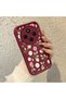 Redmi A4 Compatible Burgundy Background Roses Flower Pattern Soft Silicone Shockproof Case