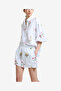 Women's Cotton Floral Embroidered White Shorts