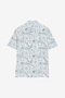 Men's Ecru/Steel Print Ss Ink Flower Printed Shirt - 4