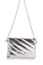 Stylish Quilted Stitched Clutch Women's Crossbody Bag Monaco Silver - 4