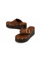 Avelessa Brown Rustic Women's Casual Flip Flops with Buckle Detail and Padded Sole, Comfortable and Stylish - 2