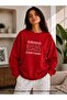 Women's Floral Detailed Kindness Changes Everything Lettering Printed Round Neck Casual Sweathirt