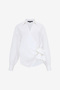 Women's Linen White Ariette Linen Blend Wrap Over Top - 6