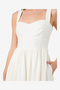 Women's Sum Wht Aspen Linen Midi Dress - 4