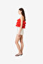 Women's Candied Red Aimee Cotton Strapless Top - 5