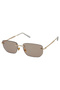 Premium Unisex Lightweight Gold Color Metal Frameless Sunglasses with Uv400 Protection - 2