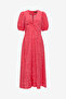 Women's Fuchsia Pink Multi Melissa Faron Drape Twist Dress - 7