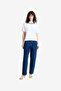 Women's Linen White Aliyana Jersey Ss Tee - 2
