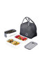 Stainless Steel Lunch Box - Insulated Bento Box Multifunctional Containers Food Containers with 2 Compartments,Tableware, Nylon insulation bag (Blue)