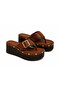 Avelessa Brown Rustic Women's Casual Flip Flops with Buckle Detail and Padded Sole, Comfortable and Stylish - 4