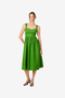 Women's Botanica Green Aspen Linen Midi Dress - 2