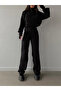 Women's Black Finger Hole Knit Set - 4