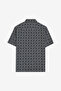 Men's Navy/Cream White Ss Print Shirt - 4