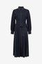 Women's Black/Porcelain Crea Rochelle Viscose Midi Shirt Dress - 5