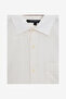 Men's Cream White Ss Check Dobby Structre Shirt - 5