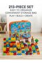 Kids Building Blocks Set 213 Pieces – Creative Construction Bricks STEM Learning Toy with Storage Bag - 3