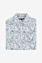 Men's Ecru/Steel Print Ss Ink Flower Printed Shirt - 5